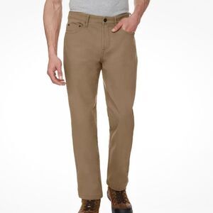 CAT Caterpillar Fleece Lined Canvas Pants, Classic 5-pocket, Tan 40x29, NWT